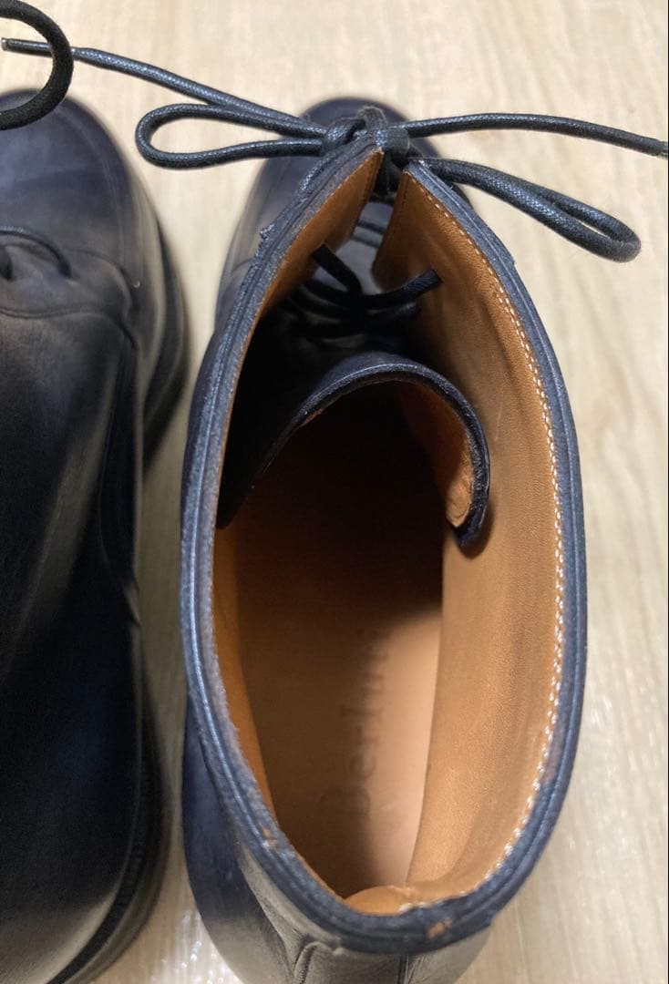 Berluti Leather Boots Unused Black Patina Rare Work Boot Style image 5