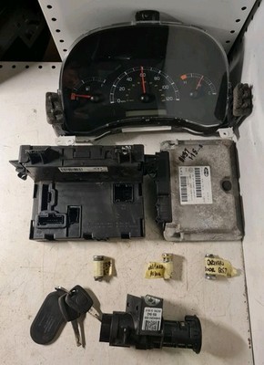 Fiat Panda 169 2007 1.1 Petrol ECU BCM Lock Set Complete 2 Keys 115k