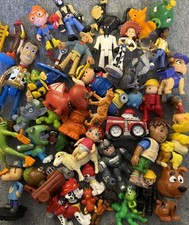 45 Junk Drawer Figure Toy Lot Cartoon Character Figures