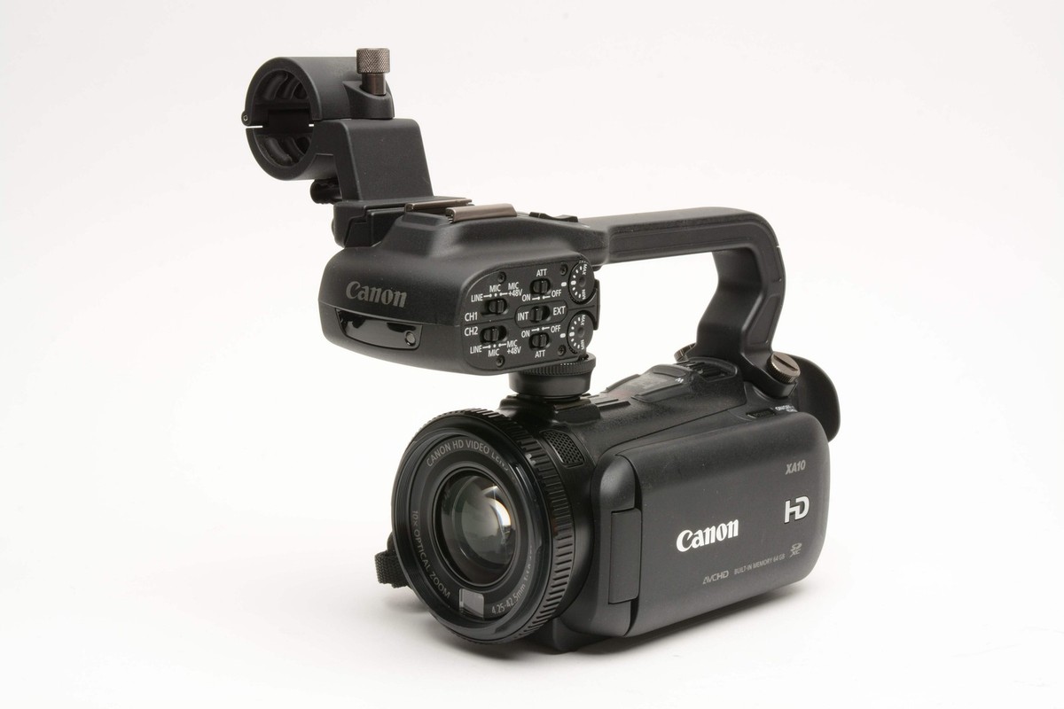 Canon XA10 Digital video camcorder w/batt, handle, Clean! Tested