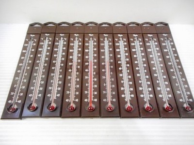 Vintage Taylor Plastic Indoor/Outdoor Thermometer 7 1/4 x1 1/2  Lot Of 10