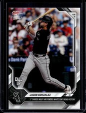 2026 Topps Now #296 Jacob Gonzalez Base Card (Qty) RC Rookie. rookie card picture