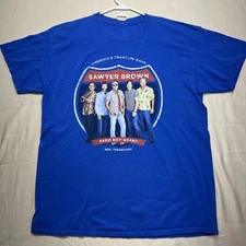 Sawyer Brown Band Concert T-shirt Short Sleeve Blue All size S-5XL DM143