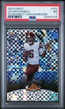2024 TOPPS FINEST TEAM FINEST CHECKERBOARD #TF2 JAYDEN DANIELS PSA 7