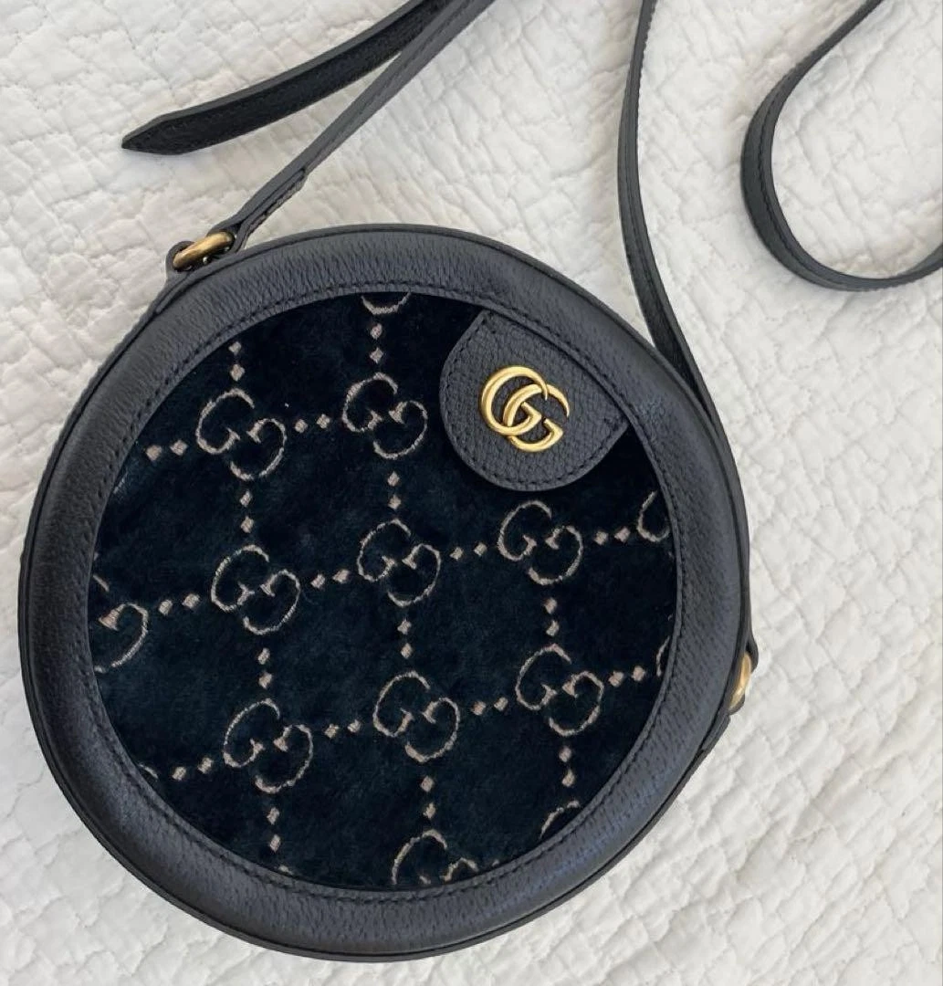 Gucci Sac à bandoulière velours daim pochette ronde luxe sac à main créateur accessoire