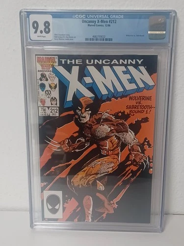 UNCANNY X-MEN #212 (Marvel Comics, 1986) CGC Graded 9.8 ~ White Pages