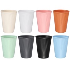 8 Pcs Simple Toothbrush Cups, 2.2 x 4.2" Bathroom Tumbler, 8 Colors 13.5 OZ
