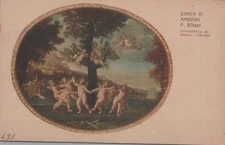 CARTOLINA  MILANO PINACOTECA DI BRERA DANZA DI AMORINI F. ALBANI NON VIAGGIATA