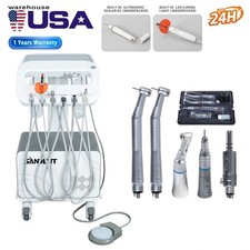 Portable Dental Mobile Delivery Unit Air Compressor Strong Suction /Handpiece 4H