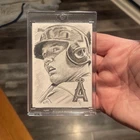 2024 Topps Baseball Sketch Card 1/1 Mike Trout by ￼Ed Rini