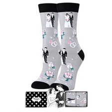 Wedding Gifts - Engagement Gifts Bachelorette Socks Bride Groom Just Married ...