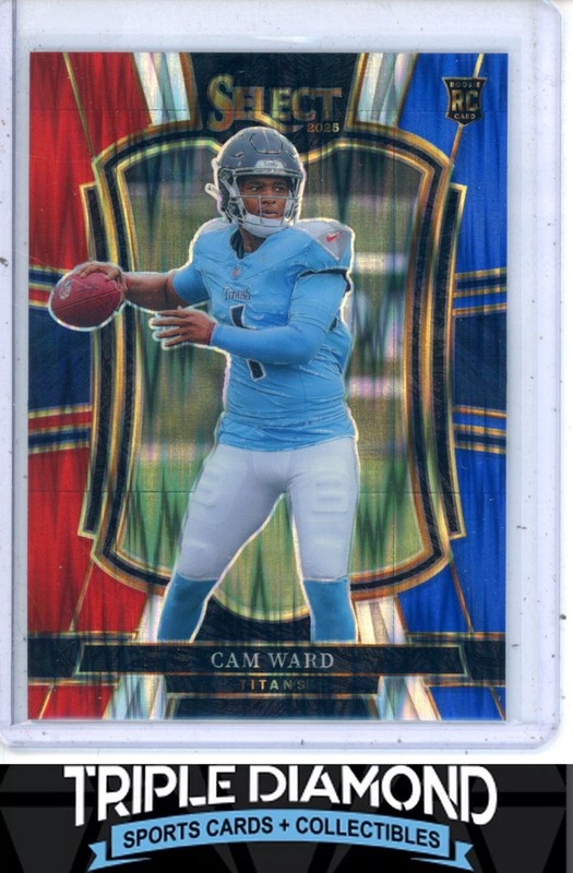 2025 Panini Select Cam Ward Rookie Premier Level Red & Blue Shock AE227