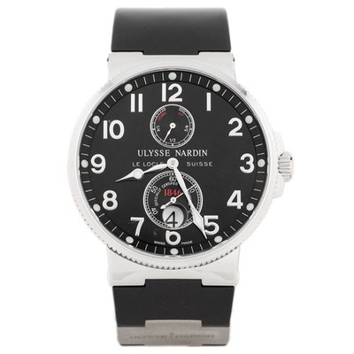 Ulysse Nardin Maxi Marine Chronometer Stainless Steel Black Dial 41mm 263-66