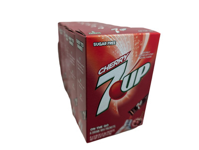 Cherry 7- Up Drink Mix Singles ON the Go 6 Boxes 36 sticks Total cherry Flavor