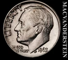1963-D Silver Roosevelt Dime - Uncirculated  Lustrous  No Reserve  #L4514