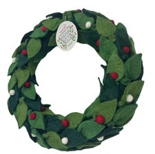 Trader Joe's Handcrafted Felted Wool Christmas Wreath Holiday Decor 2025 NEW