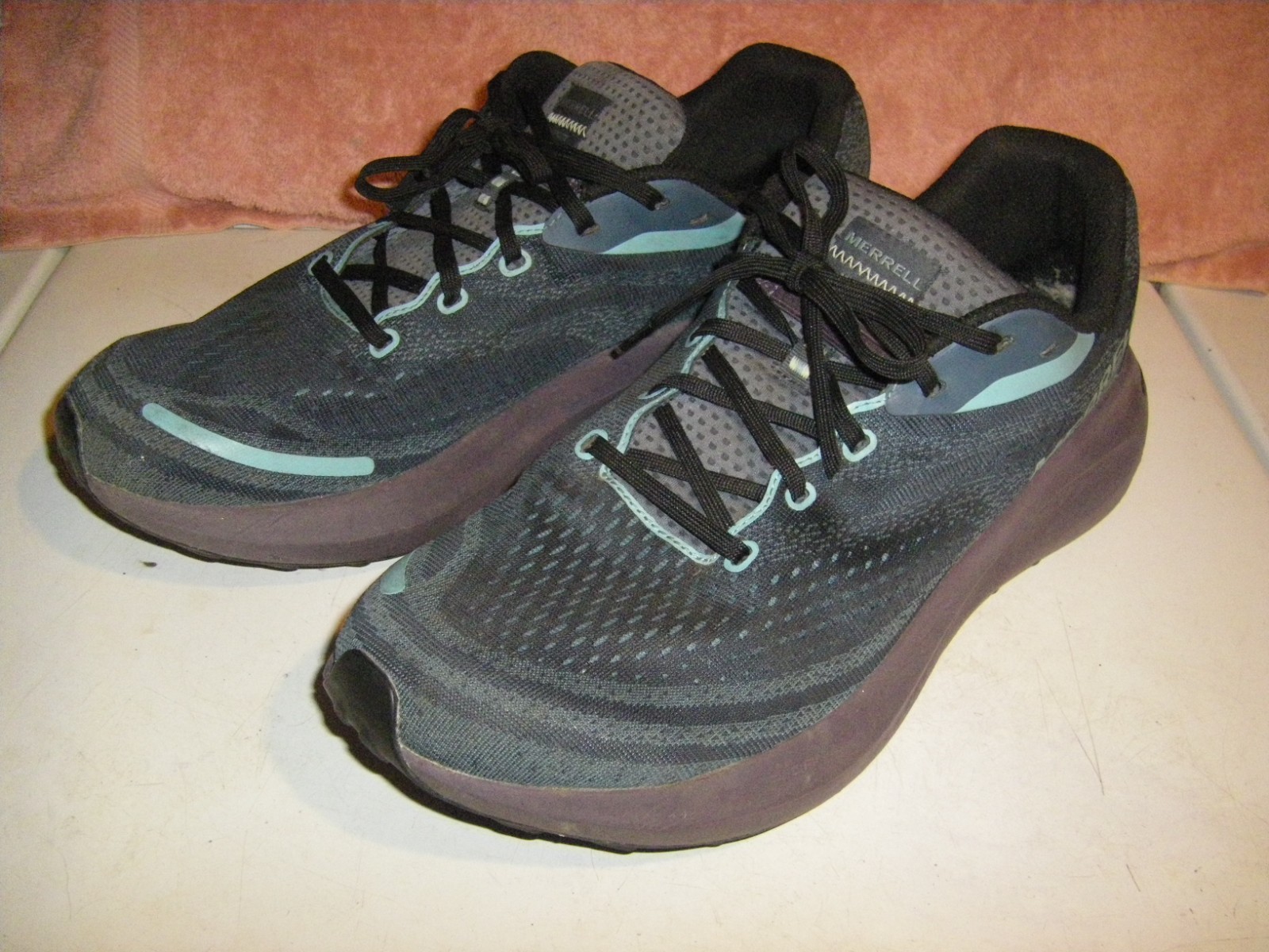 Merrell Morphlite Black Green Trail Running Shoes for Men
