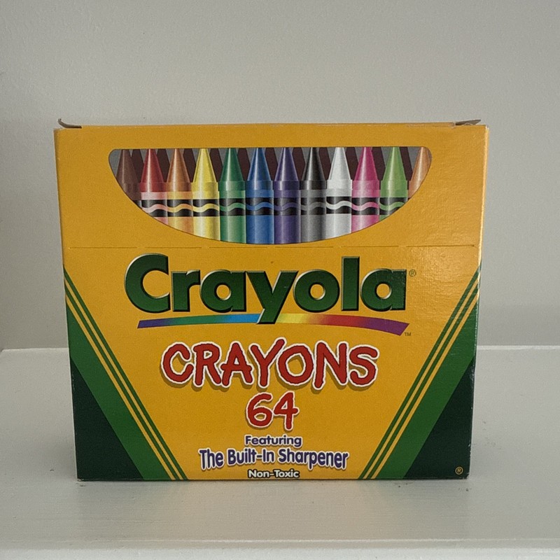 Vintage Crayola Crayons 64 Colors With Sharpener New 1999 W Dandelion