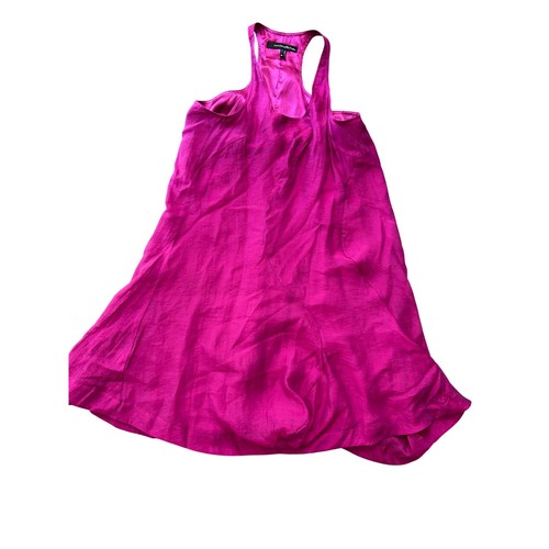 Mado et les Autres Magenta Pink Racerback Mini Dress Textured A-Line Size 38