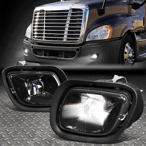 FOR 08-17 FREIGHTLINER CASCADIA FULL LED PROJECTOR DRIVING FOG LIGHT LAMPS BLACK - Picture 1 of 8