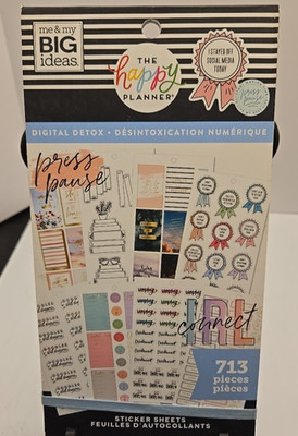 The Happy Planner Digital Detox Pack Stickers 713- New