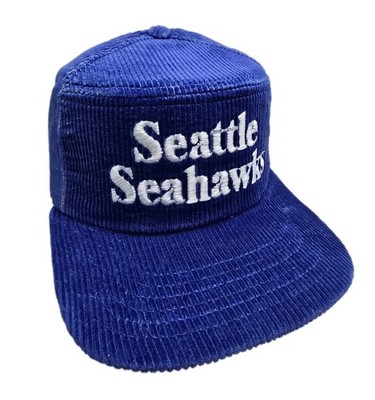 Vintage New Era Pro Design Script Seattle Seahawks NFL Corduroy Snapback Hat 