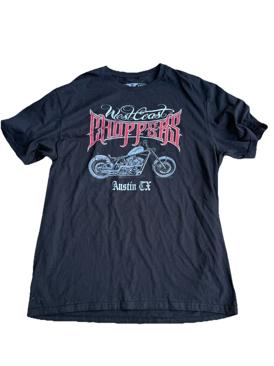 West Coast Choppers Austin Texas T Shirt Black Size Large