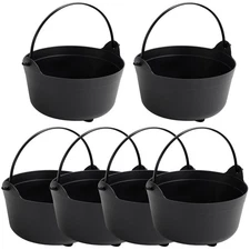 TFTAFAN 6 Pieces Halloween Black Cauldron,Halloween Witch Cauldron Pot Trick ...