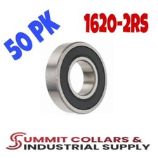 50 EACH 1620 2RS SEALED BALL BEARING 7/16 ID X 1-3/8 OD X 7/16 WIDE