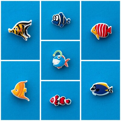 Schuhstecker/Shoe Charms FISCHE/FISCH/AQUARIENFISCHE/ZIERFISCHE/MEERWASSERFISCHE