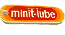 Vintage Quaker State Minit Lube Quick Oil Change Auto Car Service Keychain