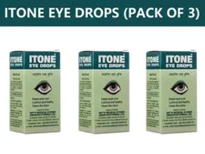 3 PACK - ITONE Eye Drops Herbal Cure Cataract Eye Drops 100% Genuine 10ml each
