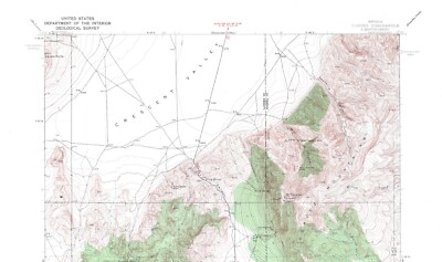 Cortez Quadrangle, Nevada 1938 Topo Map Vintage USGS 15 Minute Topographic