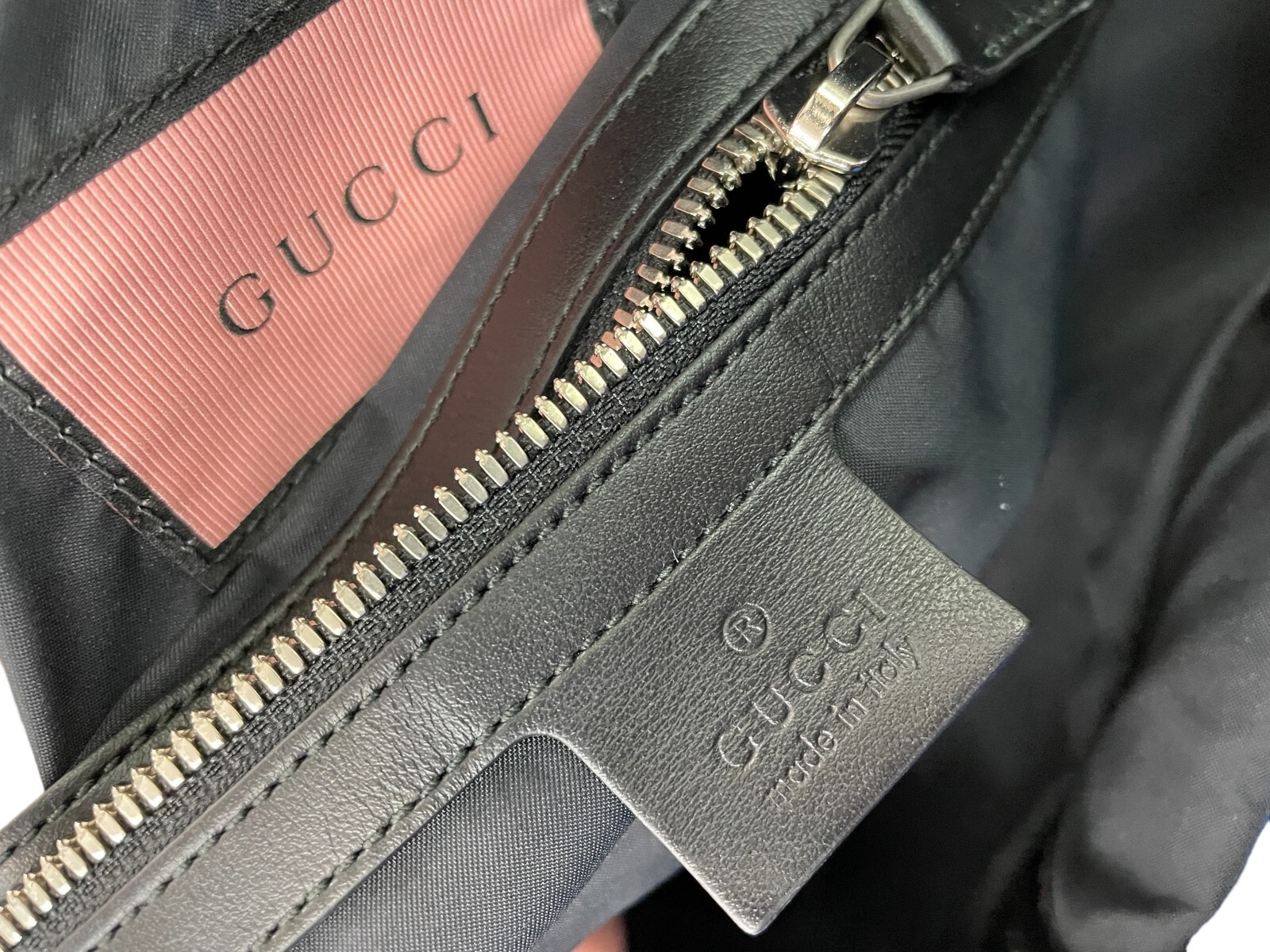 Gucci Ghost Drawstring Backpack Leather "Real" De… - image 8