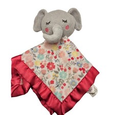 Parent's Choice Pink Floral Elephant Security Blanket Baby Lovey Plush BB12