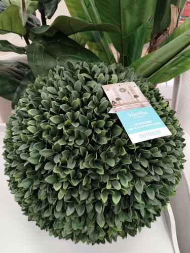 Martha Stewart LARGE 16" HANGING TOPIARY PLANT BALL GARDENIA pink ivory NEW - Picture 14 of 21