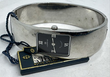 Lorenz orologio bracciale schiava rigido n.o.s. vintage 21529 inox quartz L.19mm