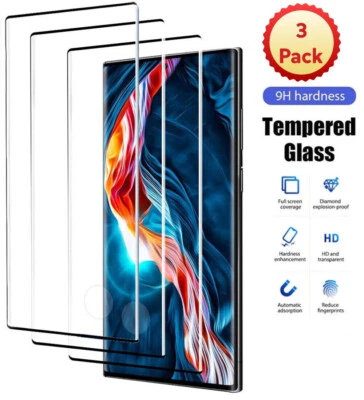 3X Tempered Glass Screen Protector For Samsung Galaxy S25 S24 S23 S22 S21+ ULTRA