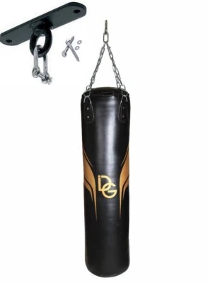 DEBA Boxsack Sandsack Kampfsport mit Stahlkette und Boxsackhalterung DE