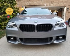 FOR BMW F10 F11 5 SERIES KIDNEY GRILLE GRILL GLOSS BLACK TWIN DUAL SLAT M5 11-16