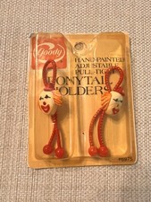 Vintage Goody Hand Painted Ponytail Holders, 6975 2 Pack, Old Stock,Sealed, 1982