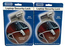 Tech Universe Laptop Security Lock 6.5ft Steel Cable TU1508 2 Pack 
