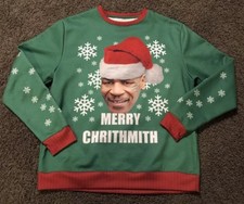 Mike Tyson Merry Christmas Long Sleeve Men’s XLARGE XL Chrithmith Sweatshirt