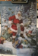 Garden Flag Santa Claus presents