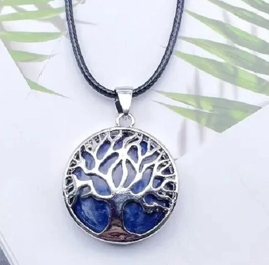Árbol de la Vida Azul Celta Sodalita Plata Esterlina Gancho Pendientes Conjunto de Joyería ¡NUEVO! Foto 2 de 4