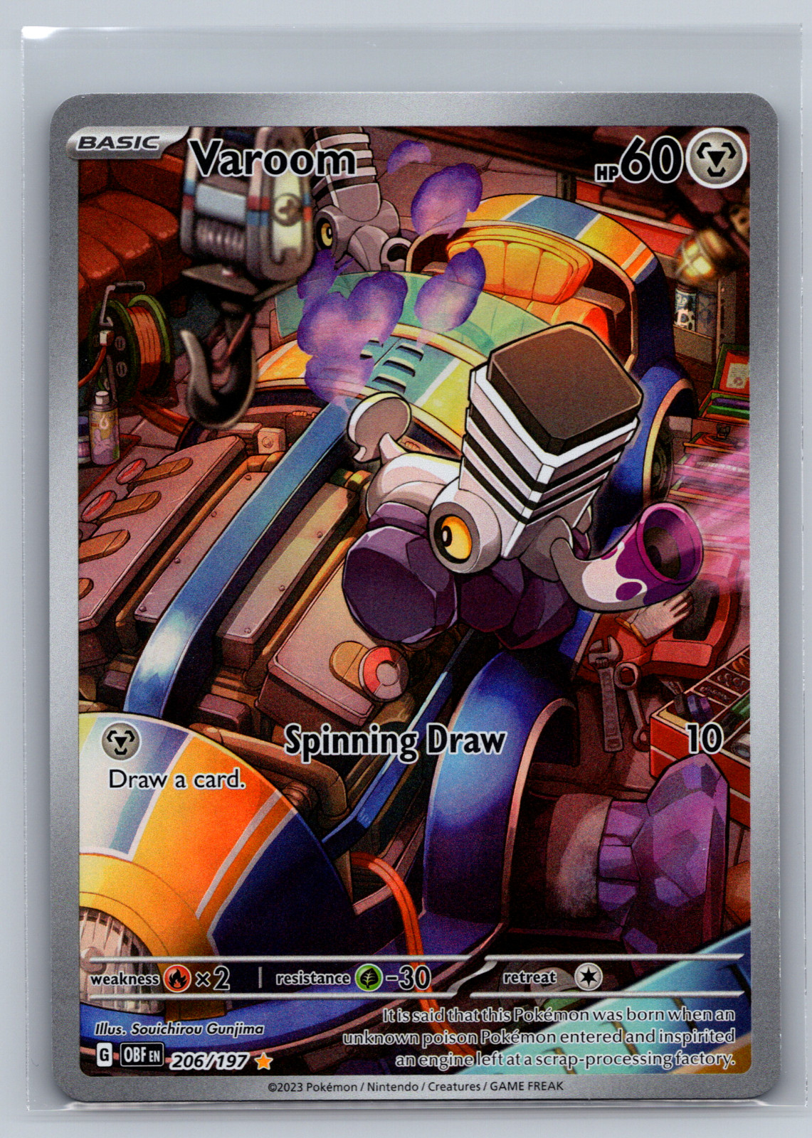 Pokemon Card - Varoom 206/197 Obsidian Flames Illustration Rare NM