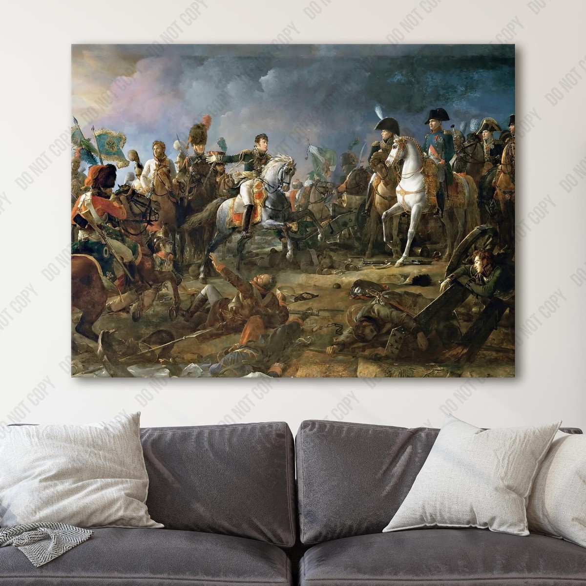Napoleon Bonaparte, Battle of Austerlitz 1805 France 1800s Canvas