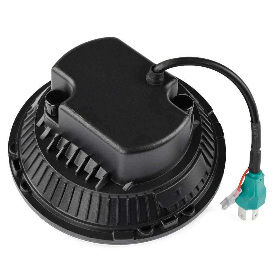 E24 E-geprüft 7 Zoll LED Scheinwerfer Rund Schwarz für Classic Mini Austin Rover - Bild 2 von 4