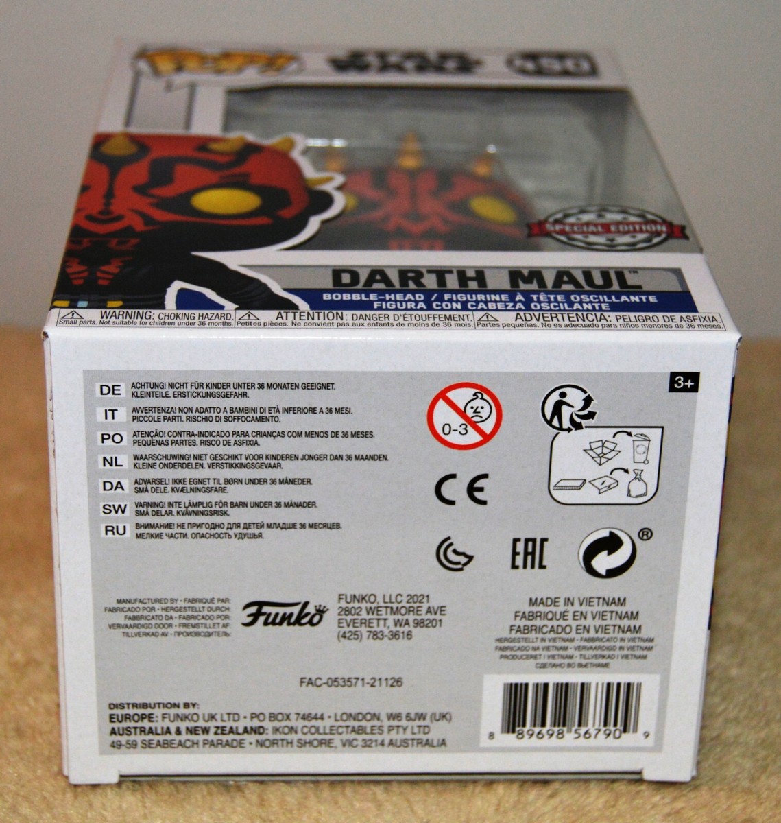 Pop Pokemon Funko Pop Star Wars #450 Darth Maul With Darksaber - Édition Spéciale Clone Wars Figurine Darth Maul Clone Wars