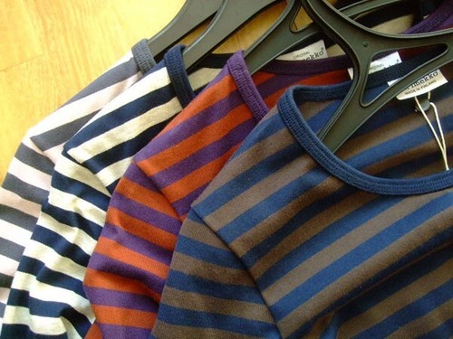 【NUEVO】 Vestido Marimekko TASARAITA TIIA talla (S) marrón x azul marino マリメッコ ワンピース - Imagen 10 de 10
